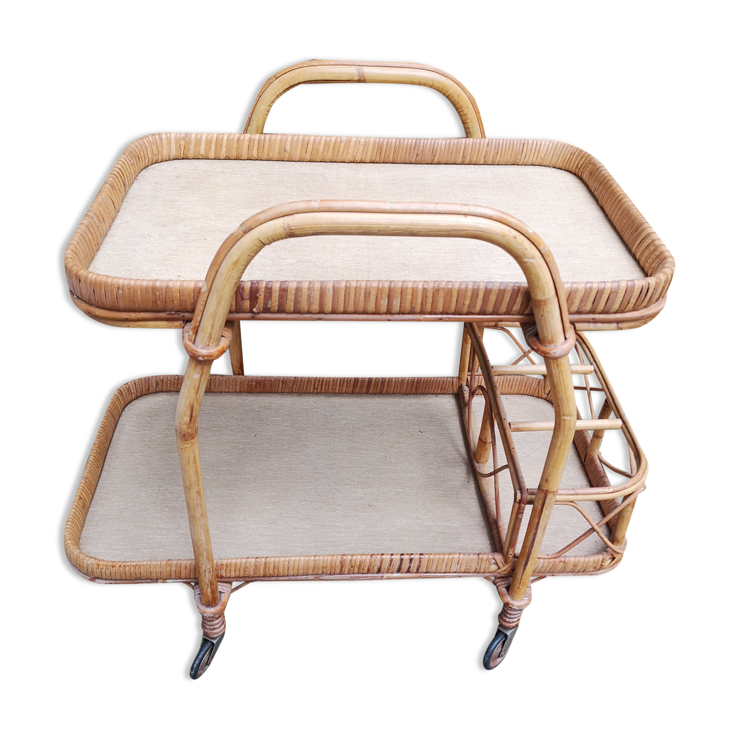 Rattan trolley - circa 1970s
