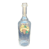 Old rum bottle, enamelled glass, vintage