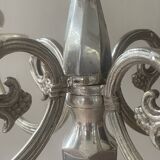 52cm silver-plated metal chandelier