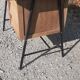 Desk 3 drawers wood and black metal year 50 vintage