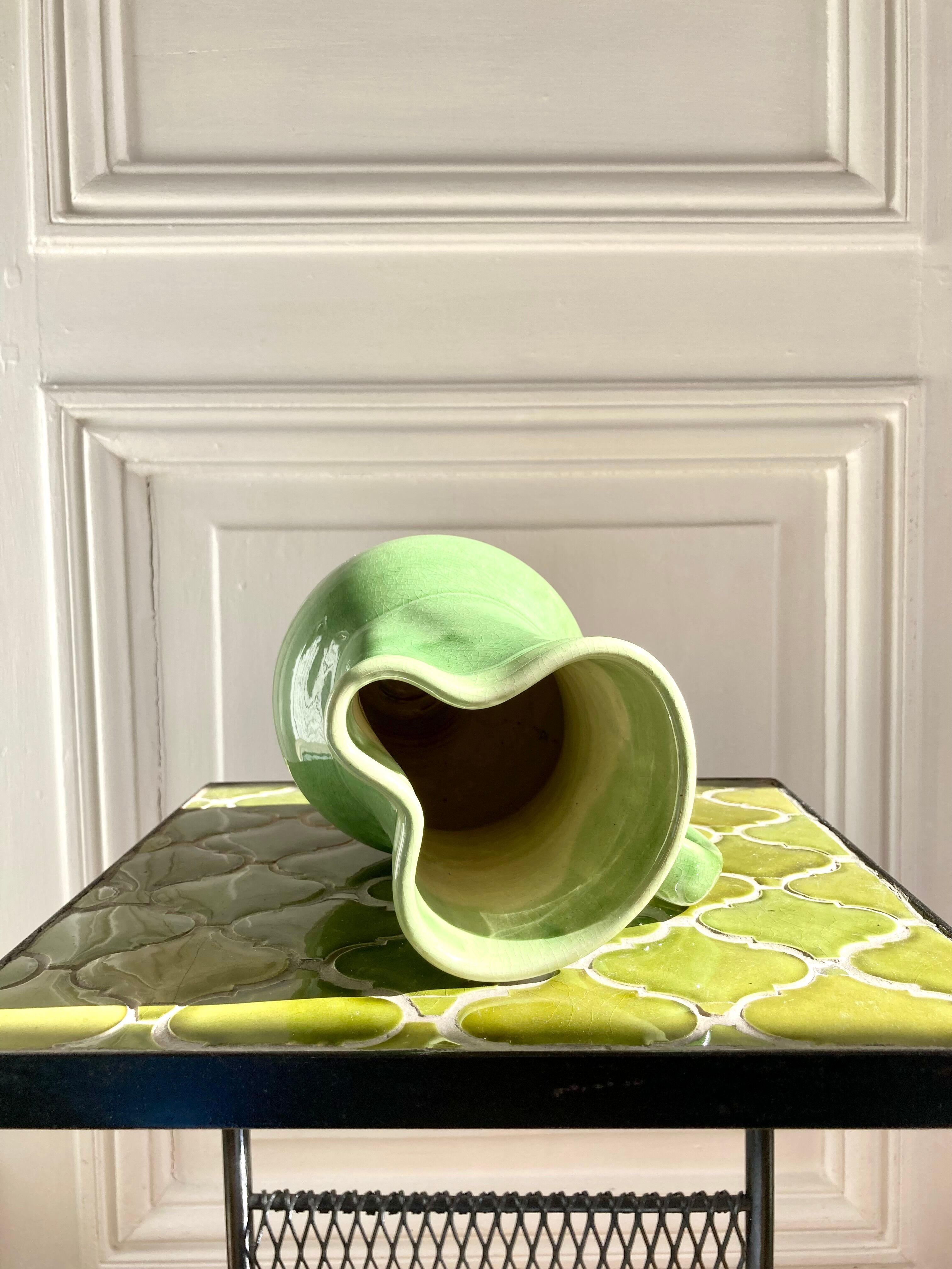 Pitcher jug in glazed terracotta