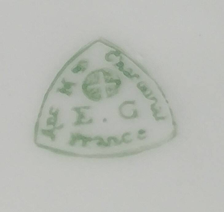 Dessert service from the EG France earthenware factory Art Deco period 20s/30s in porcelain