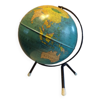 Vintage Taride sheet metal globe 1960s