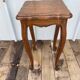 Antique louis xv style solid oak side table with curved legs vintage