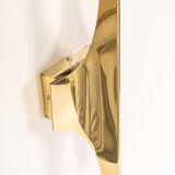 Brass and glass wall sconces by Doria, Germany, 1970s