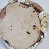 Fat lava glazed ceramic bottle vase