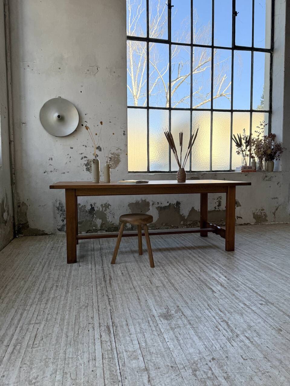 2m oak farmhouse table