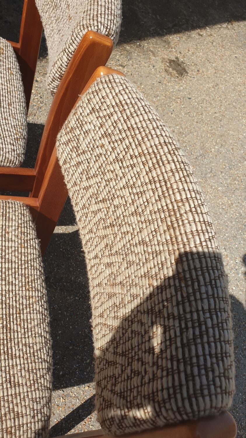 Pair of Scandinavian wool chairs