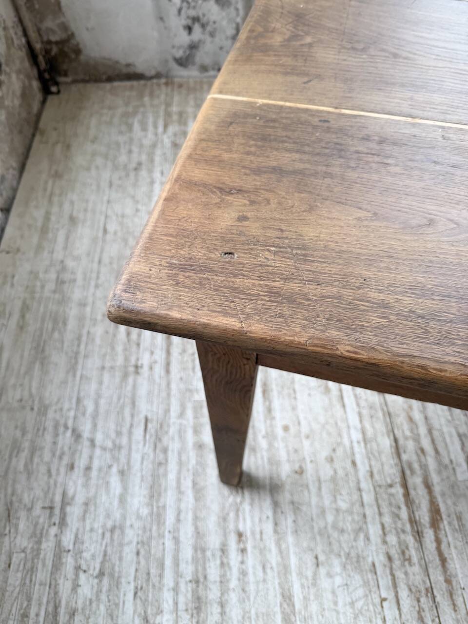 Large “square” oak farmhouse table 1950