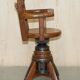 Antique captain's swivel chair on a draft horse wheel from around 1760.