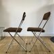 Pair of folding chairs eyrel made in france 1970s