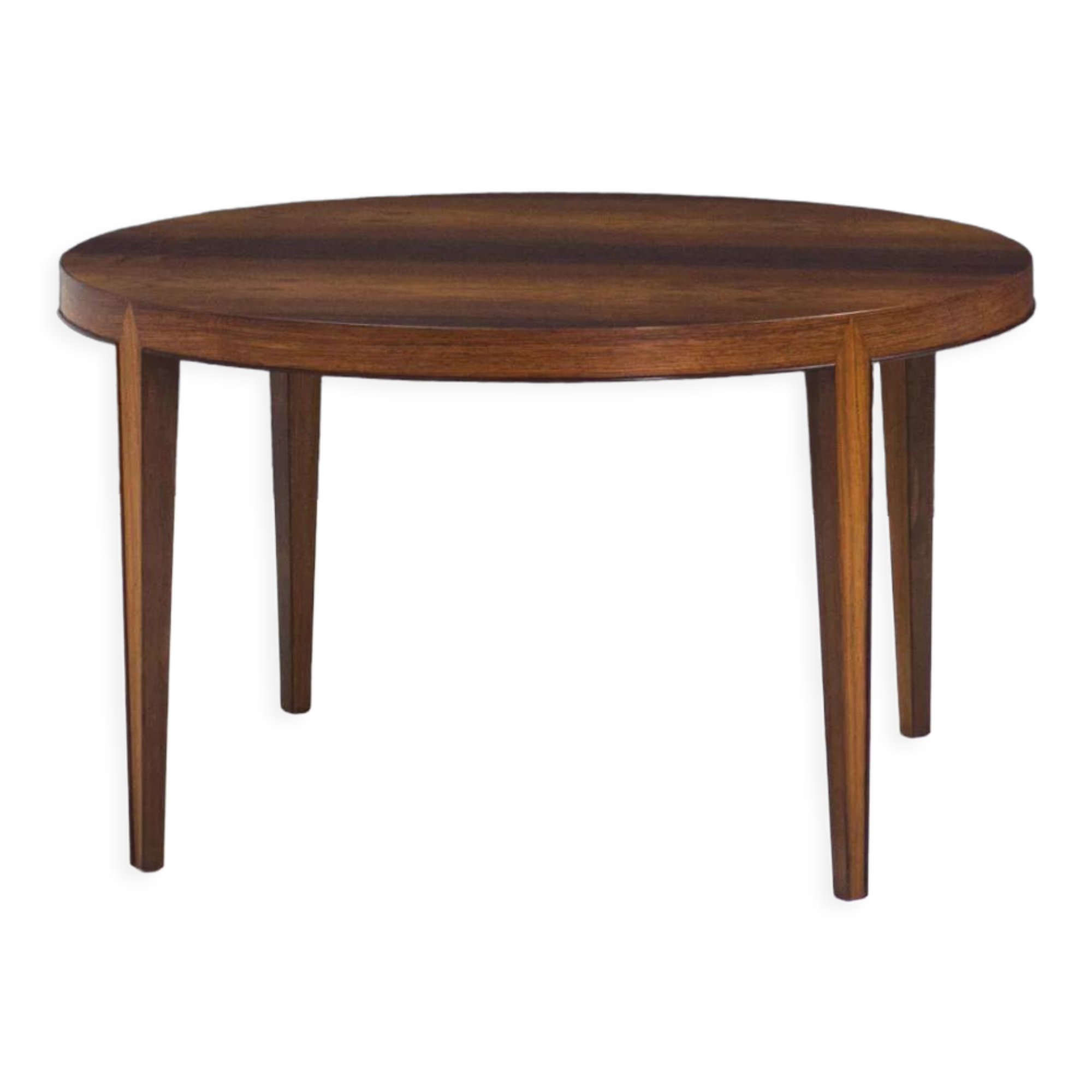 Haslev Møbelsnedkeri round rosewood coffee table by Severin Hansen