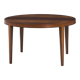Haslev Møbelsnedkeri round rosewood coffee table by Severin Hansen