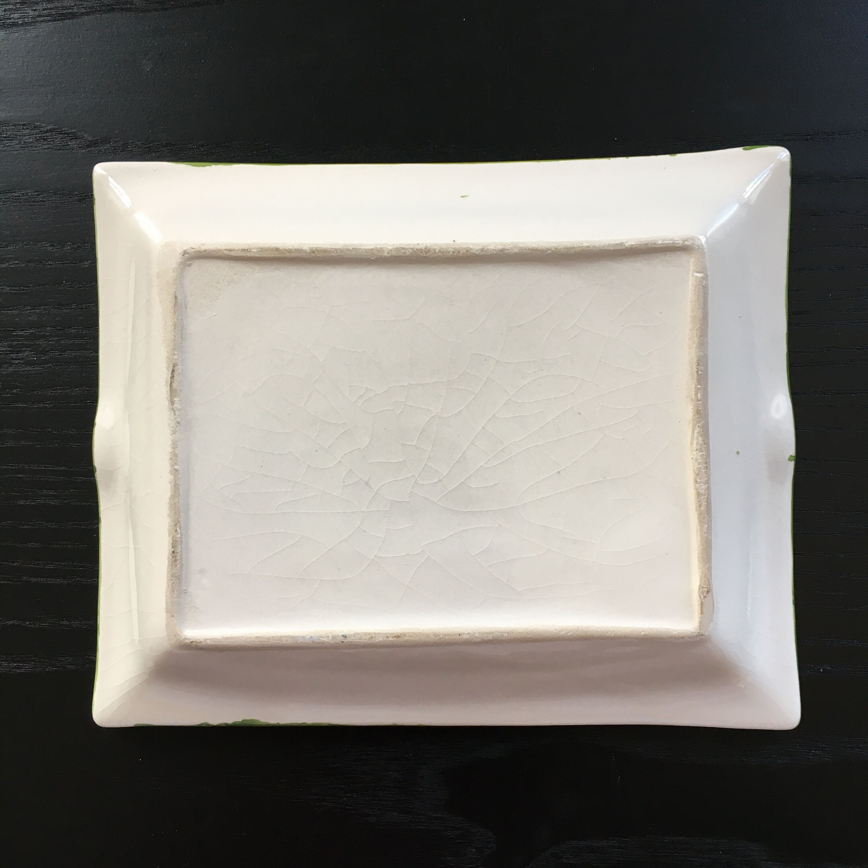 Vide poche vert et ivoire