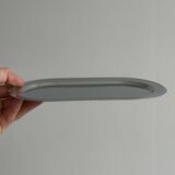 small oval metal tray