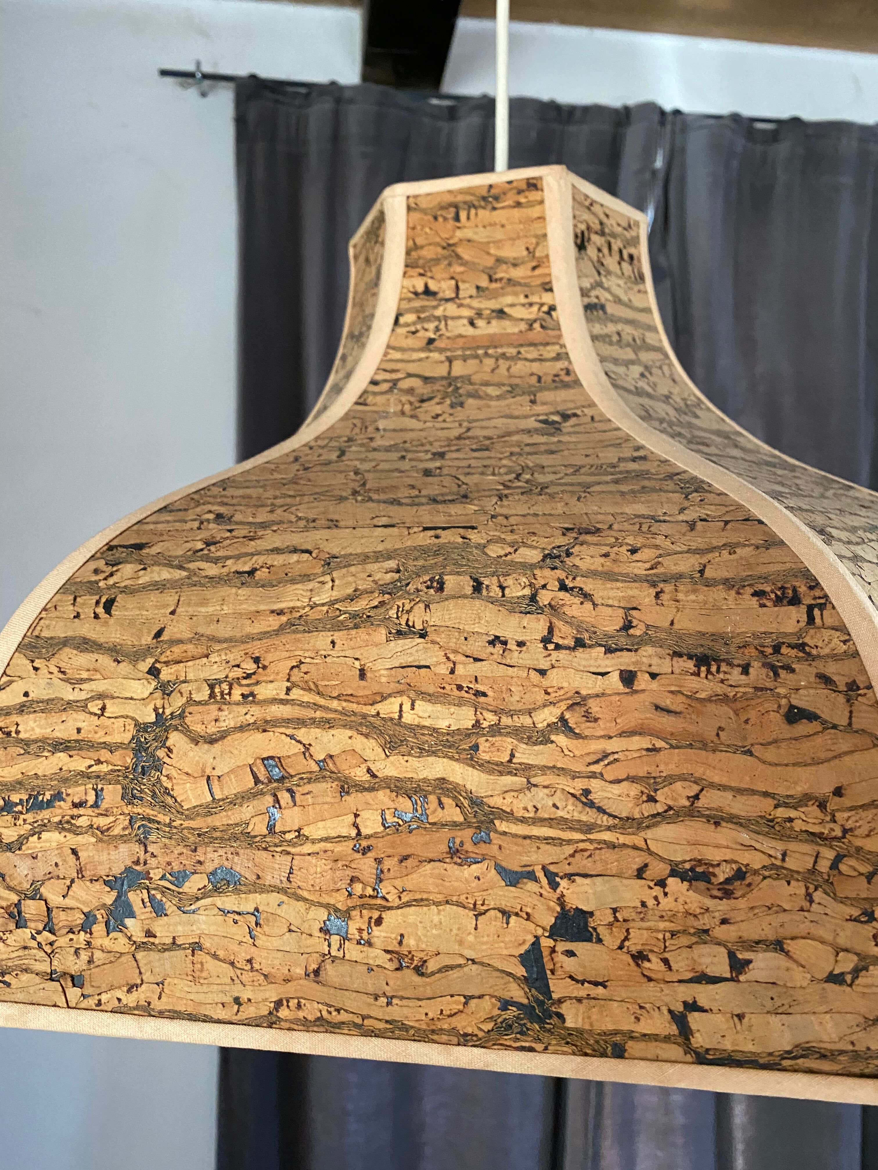 Hanging lamp in cork 80