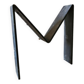 Vintage metal letter M