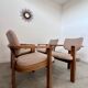 4 old armchairs Italian design chairs 70s vintage curved wood