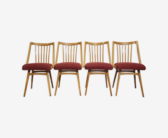Ensemble de 4 chaises conçu par Antonin Suman pour Interier Praha 1960s