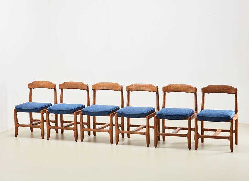 Guillerme & Chambron Set of 6 'Veronique' Dining Chairs for Votre Maison