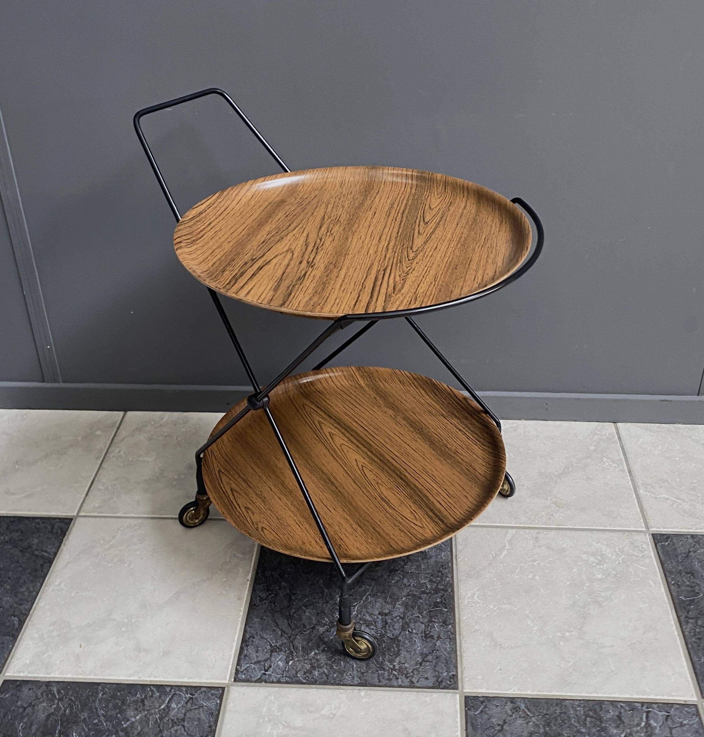 Serving Trolley attributed to Paul Nagel for Jie Gantofta, Sweden 1960s