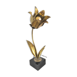 Tulip flower lamp in brass design 60s - 70s