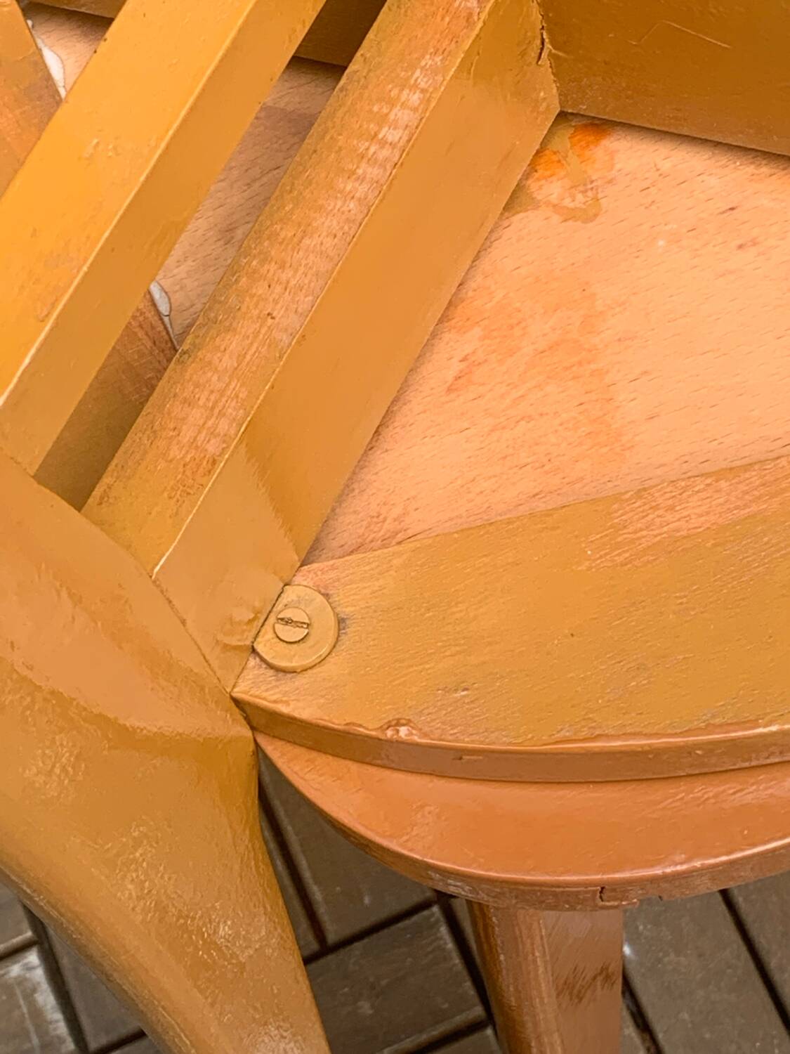 Pair of caramel bistro chairs 1950