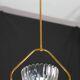 Art Decò Barovier e Toso Murano Glass and Brass Pendant Light, 1950