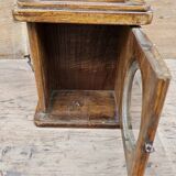 Art Deco wall display case in Burmese teak