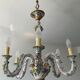 Old chandelier Capodimonte porcelain Italy 6 arms