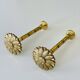 2 vintage gold brass hooks for coat rack or curtains