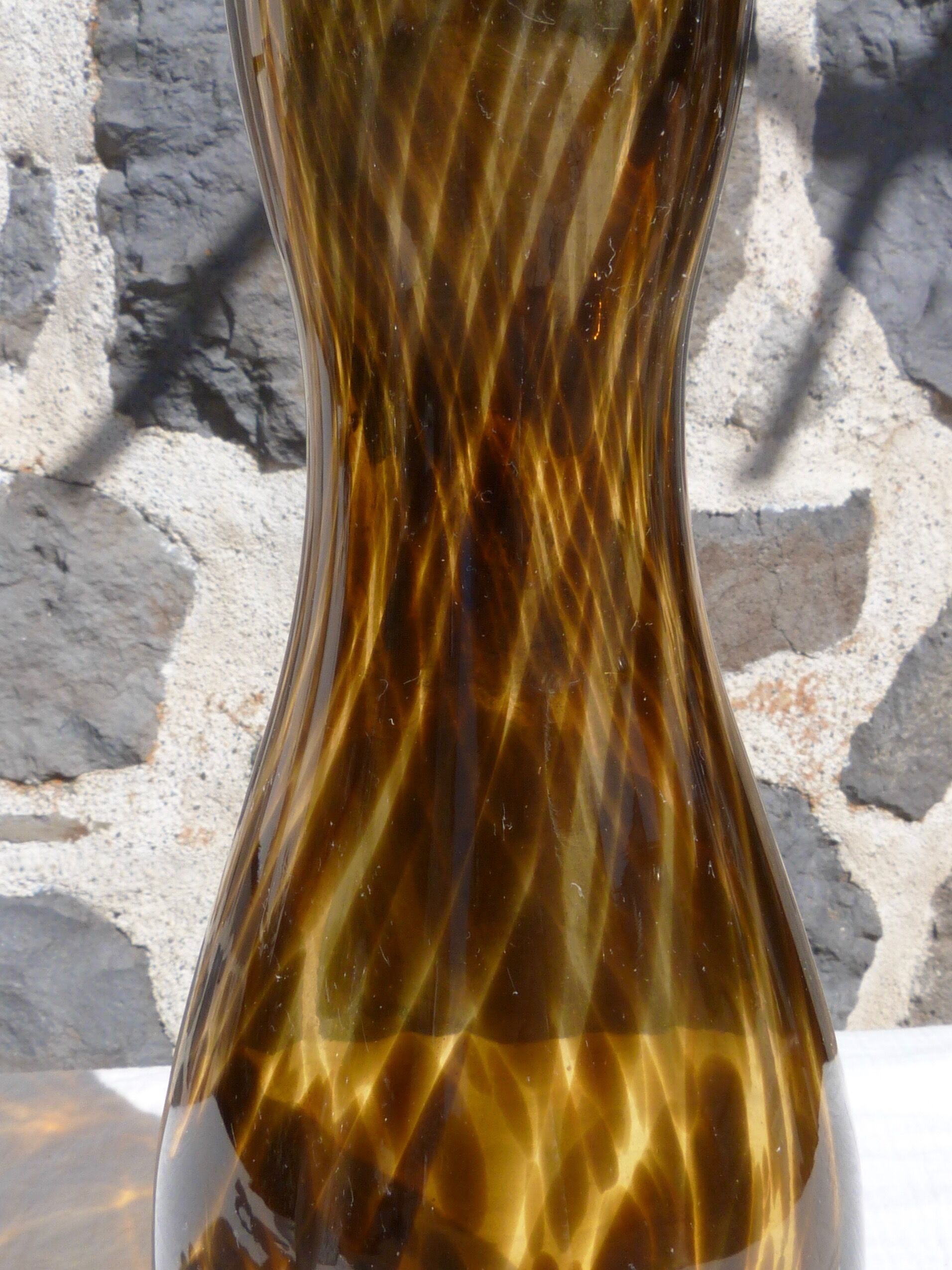 Murano turtleshell glass vase
