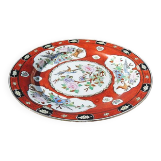 Ancienne Assiette Chinoise à Décor d'Oiseaux / Fleurs