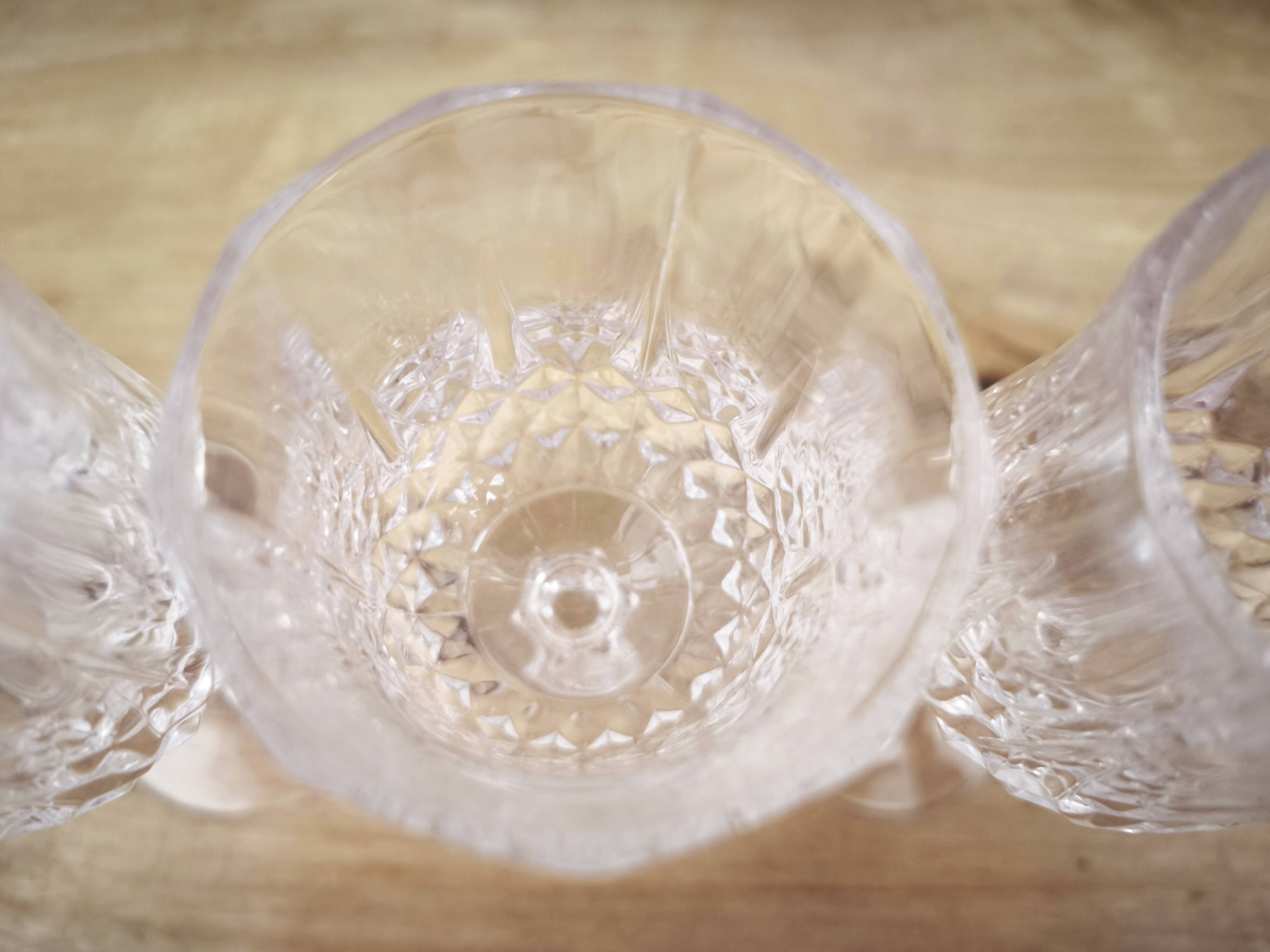 Set of 4 Cristal d'Arques Longchamp stemmed liqueur glasses