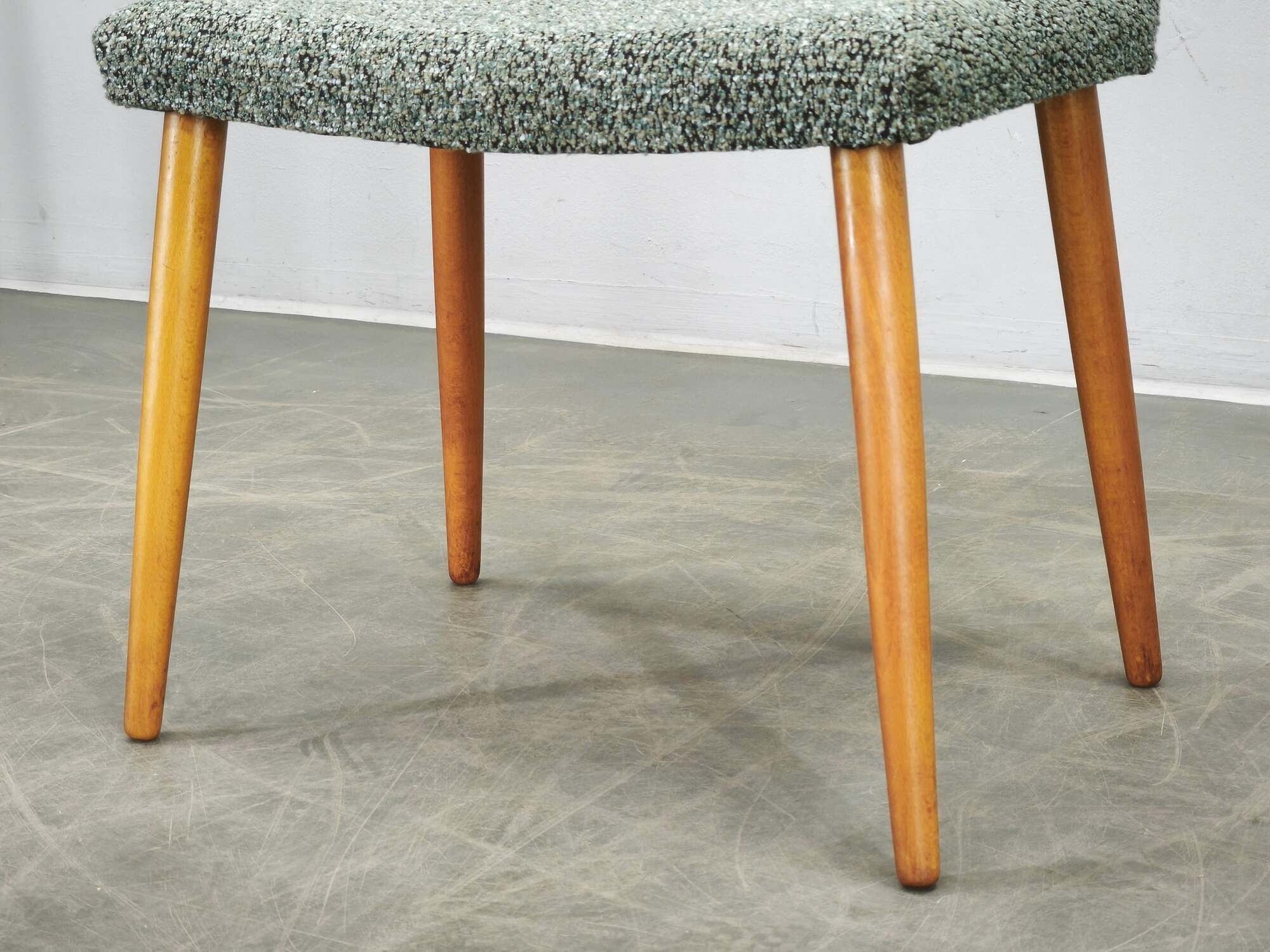 Danish Mid-Century Modern Stool in Beech and Upholstery, 1960s