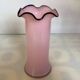 Frilly vase in pink glass paste
