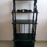 Black shelf 4 shelves on wheels