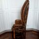 Fauteuil peacock en rotin , vers 1960