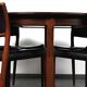 Table et chaises en palissandre Møller modèle 80 par Niels Otto (NO) Møller pour JL Møllers, années 1960, ensemble de 5.