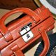 Vintage Valisette handbag 1940-1950 Orange-brown faux Skai Malette Vanity