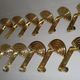 1 out of 12 pcs. Postmodern italian designer sottsass brass wall coat hooks