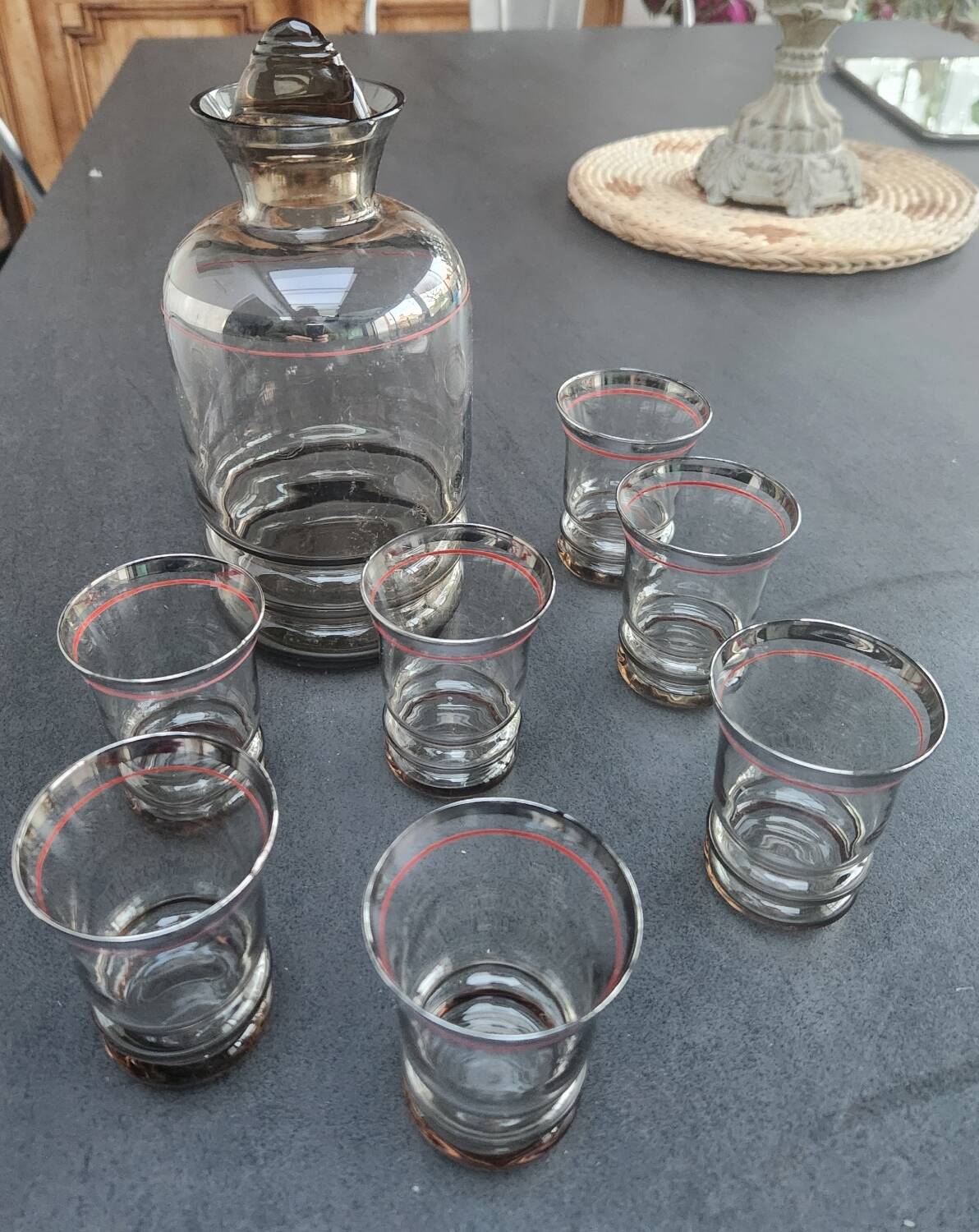 Art Deco digestif set