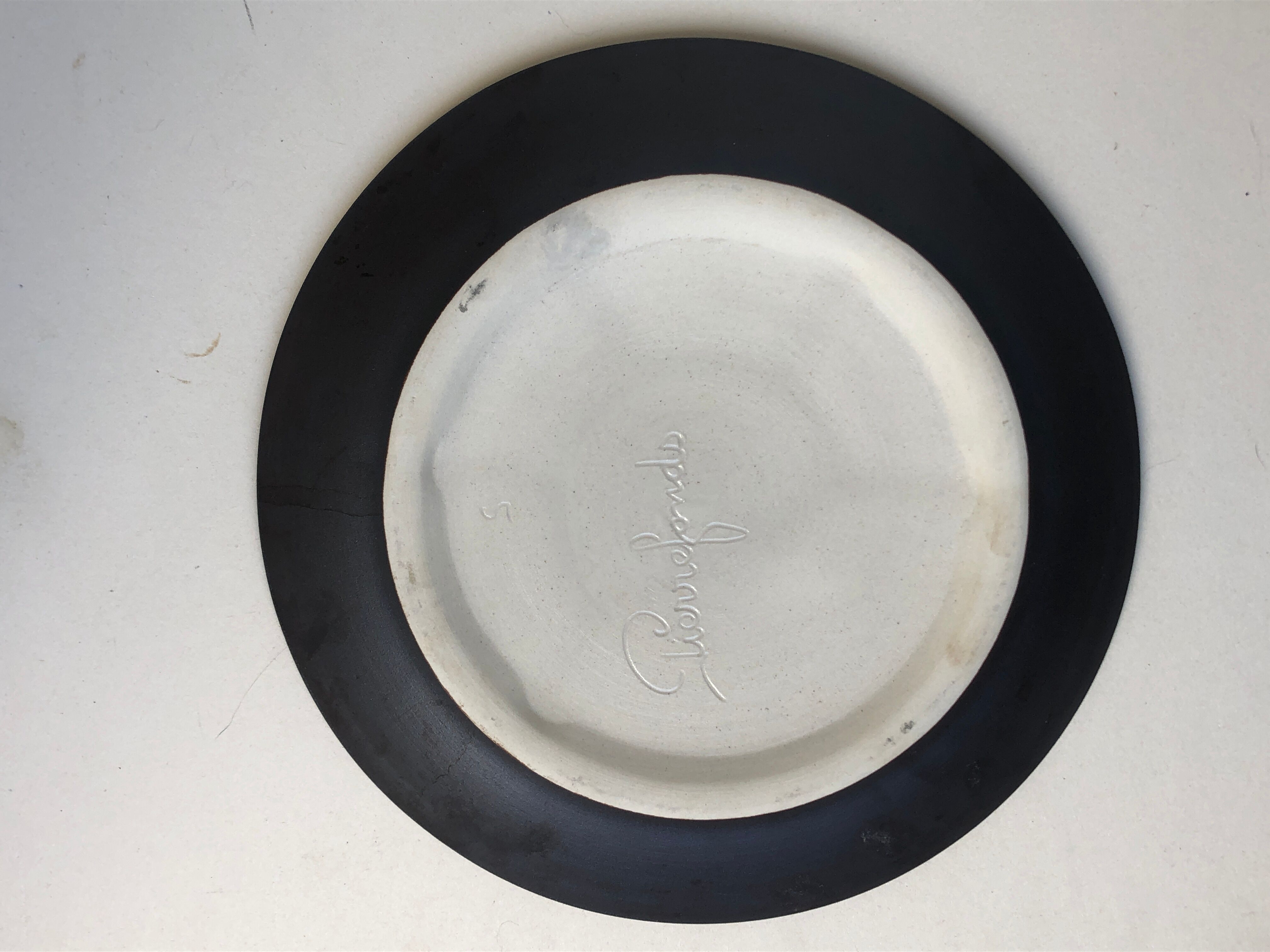 Set of 6 ceramic plates compartmentalized