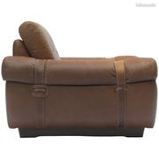 Brazil style club armchair, full-grain leather with a patina finish.
