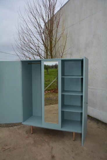 Vintage wardrobe and shelves