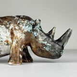 Ceramic rhino, Italy, 1970s