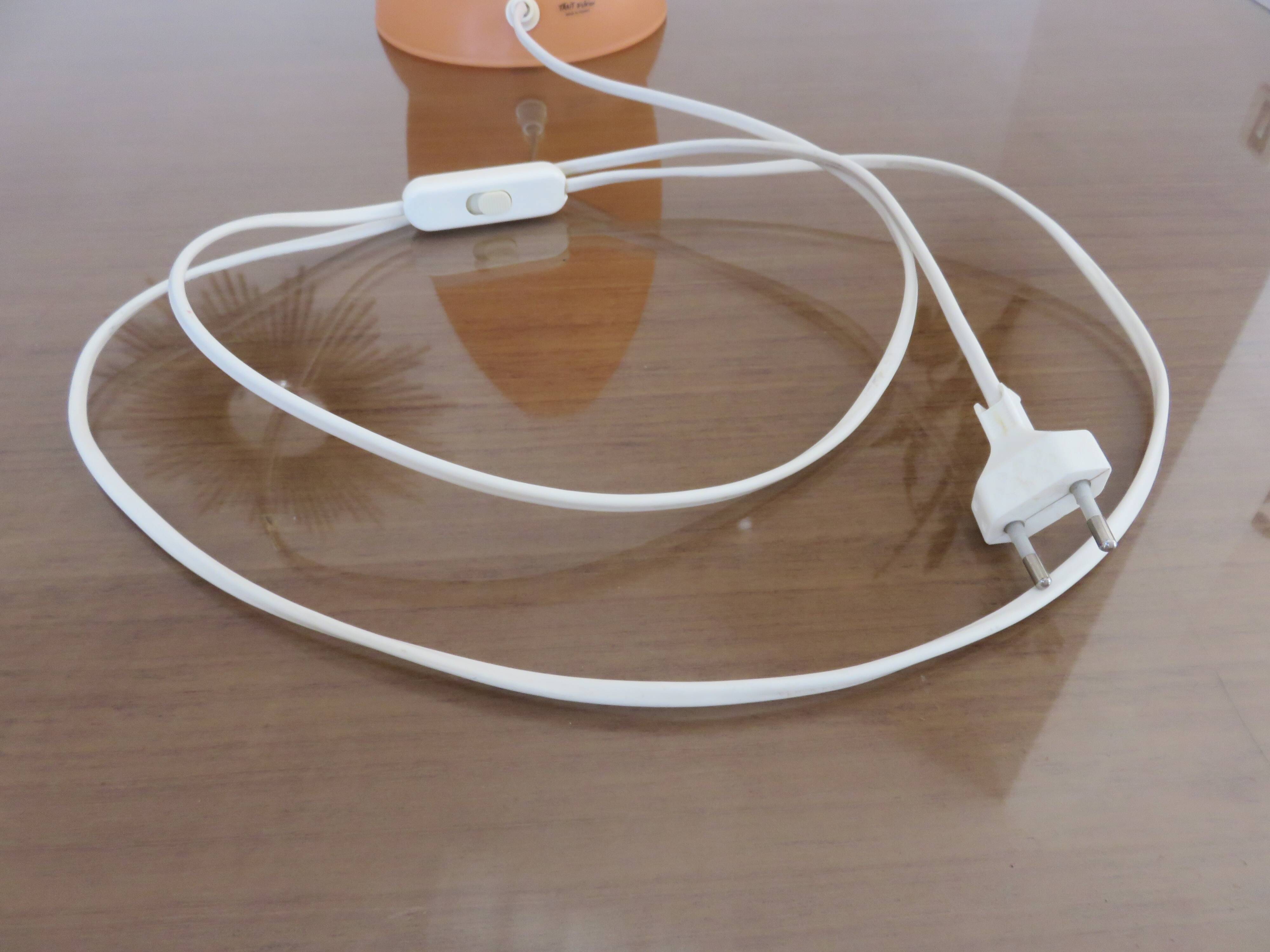 Mushroom lamp in pale orange opaline from the 70s