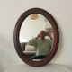 Miroir ovale vintage années 60/70 69*54 cm