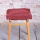 Mid-Century Stool in Upholstery and Beech, Slovakia, 1960s