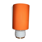 Lampe en opaline et métal doré à double éclairage des années 70
